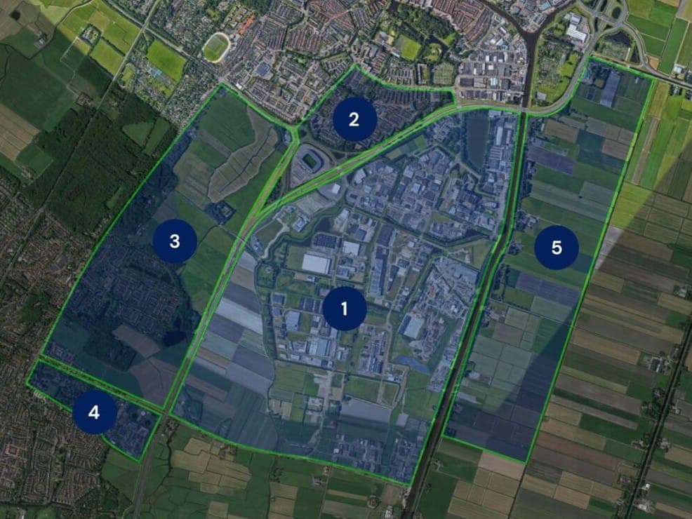 Bovenaanzicht van de flagship Energy Valley in Alkmaar