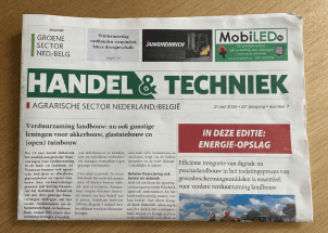 Voorpagina van vakblad Handel & Techniek met de editie over energieopslag in de agrarische sector