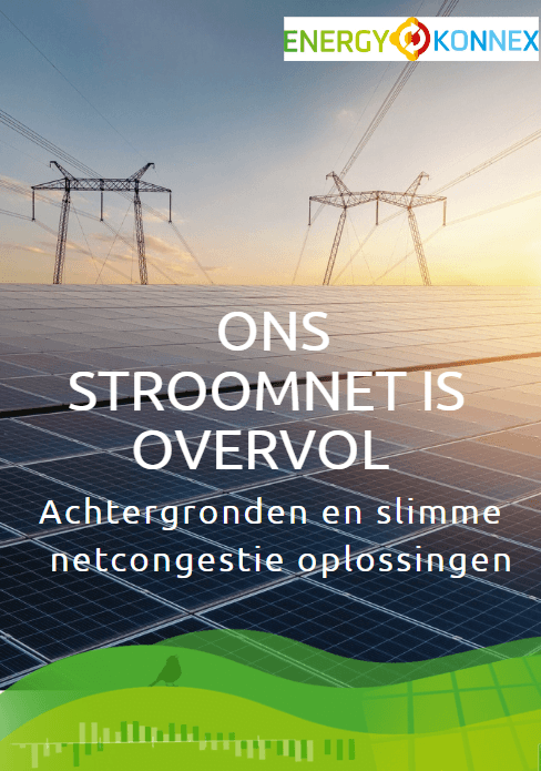 Voorkant van de netcongestiewegwijzer "Ons stroomnet is overvol – achtergronden en slimme netcongestieoplossingen"